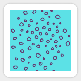 Abstract boho dark purple bubble pattern Sticker